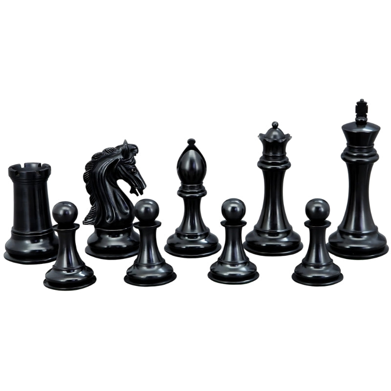 Dal Rossi Ebony Boxwood Double Weighted Chess Pieces On 50cm Mosaic Finish Chess Board With Compartments