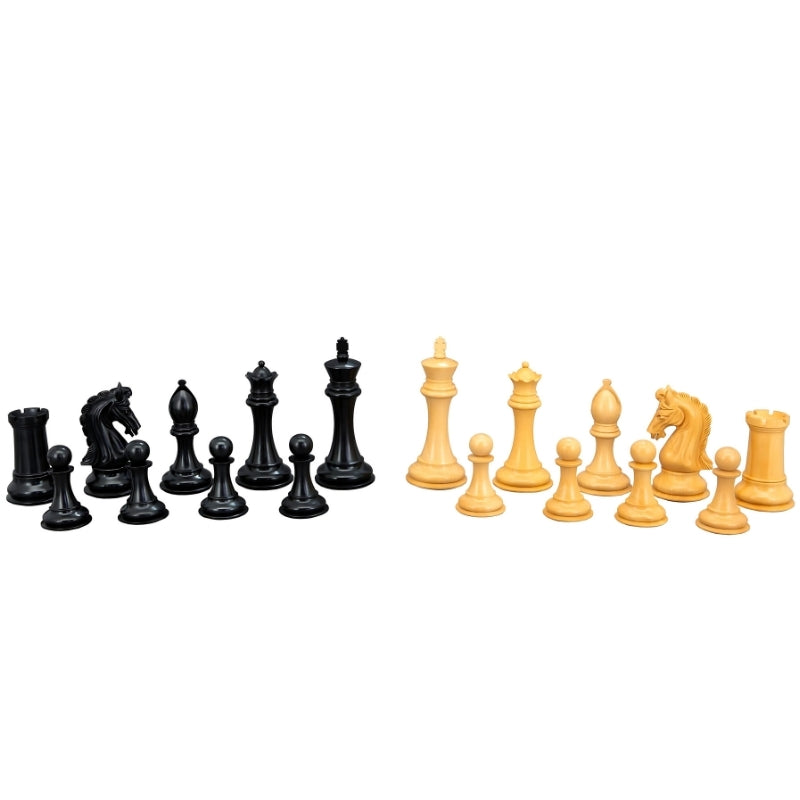 Dal Rossi Ebony Boxwood Double Weighted Chess Pieces On 50cm Mahogany Finish Chess Board With Compartments