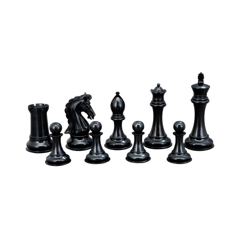 Dal Rossi Ebony Boxwood Finish Double Weighted Chess Pieces On 50cm Palisander Maple Chess Board