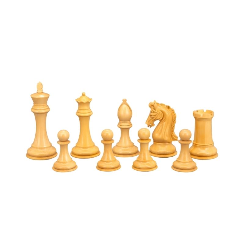 Dal Rossi Ebony Boxwood Finish Double Weighted Chess Pieces On 50cm Palisander Maple Chess Board