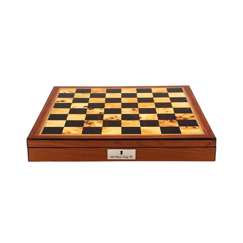 Dal Rossi Evil Ring Metal Chess Pieces Set On 50cm Walnut Finish Chess Board With Compartments
