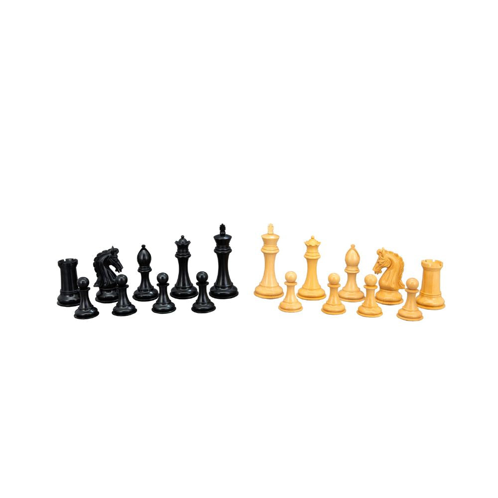 Dal Rossi Italy Ebony & Boxwood Chess Pieces (105mm) 1