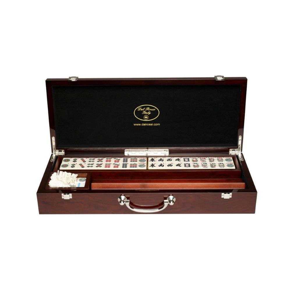 Dal Rossi Italy Mahjong Deluxe Wooden Case with Sticks & Racks (52cm) 1