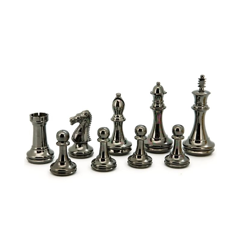 Dal Rossi Staunton Brass Chess Pieces On 50cm Walnut Chess Board With Compartments