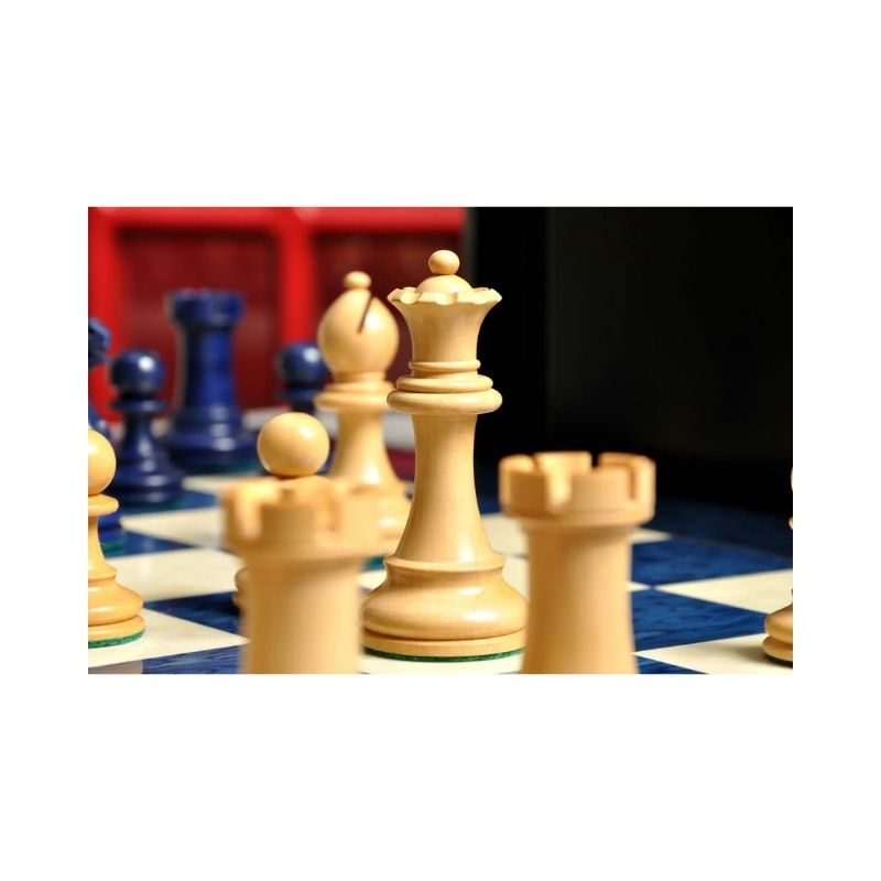 House Of Staunton Grandmaster Luxury Wood Chess Set (Blue Gilded)