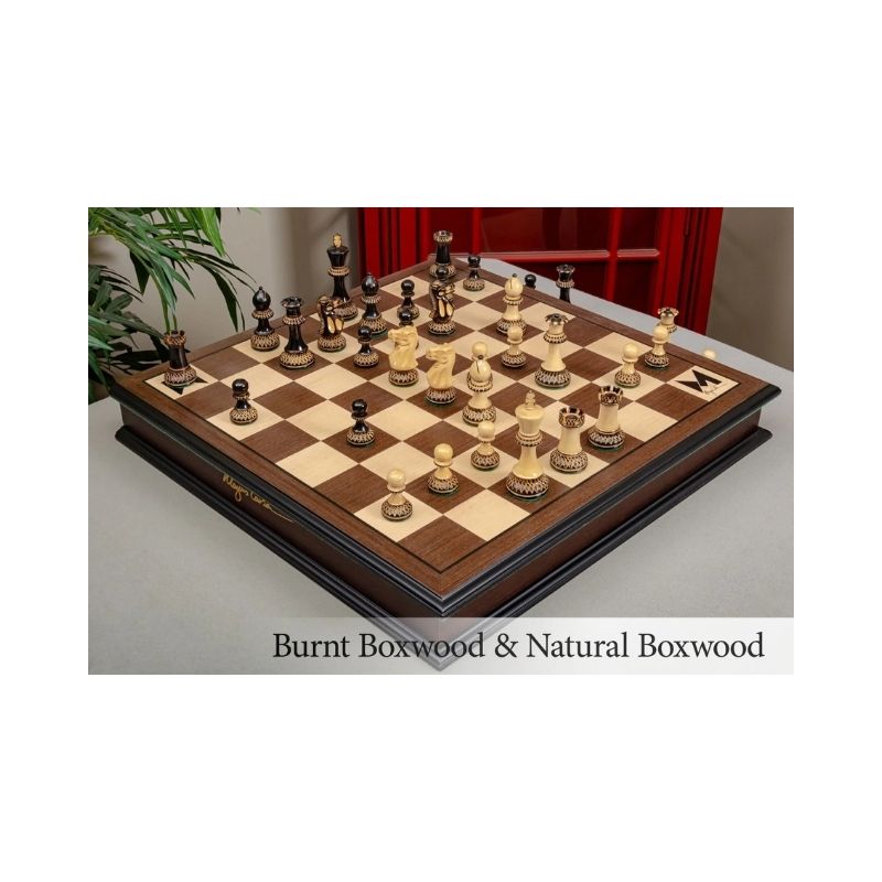 House Of Staunton Magnus Carlsen Luxury Signature Casket & Chess Set Combo