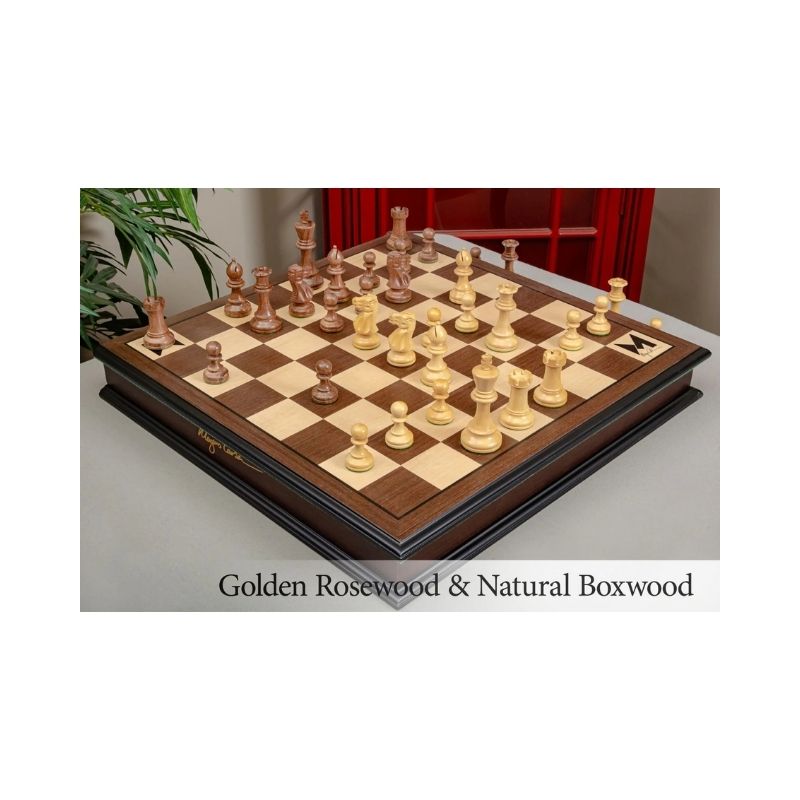 House Of Staunton Magnus Carlsen Luxury Signature Casket & Chess Set Combo