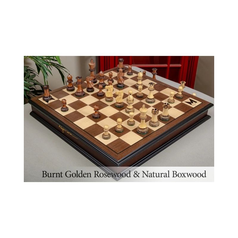 House Of Staunton Magnus Carlsen Luxury Signature Casket & Chess Set Combo