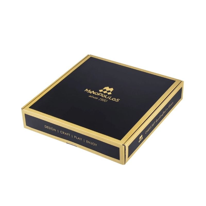Manopoulos Luxury Handcrafted Classic Metal Staunton Chess Set