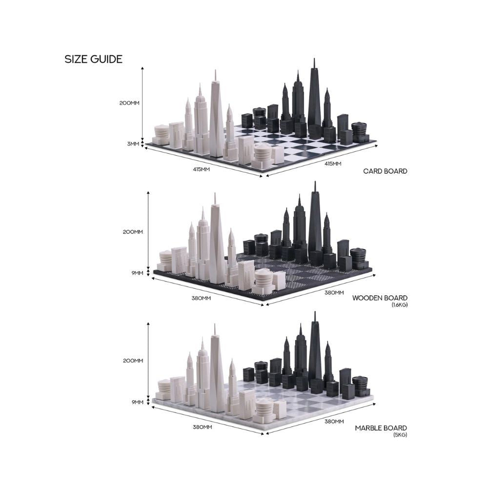 Skyline Chess New York Edition - Dimensions