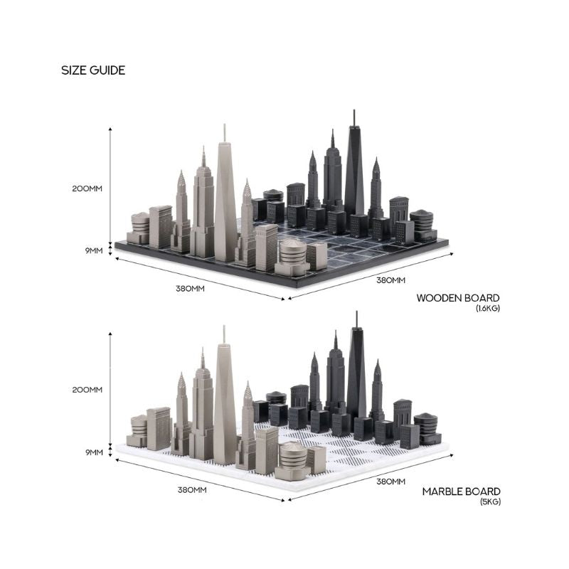 Skyline Chess Stainless Steel New York Edition