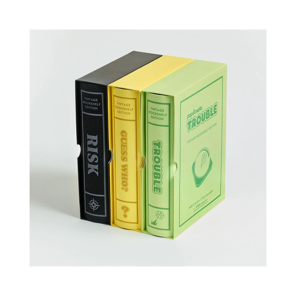 WS Game Company Vintage Bookshelf Assortment: Guess Who?, Risk, Trouble 1