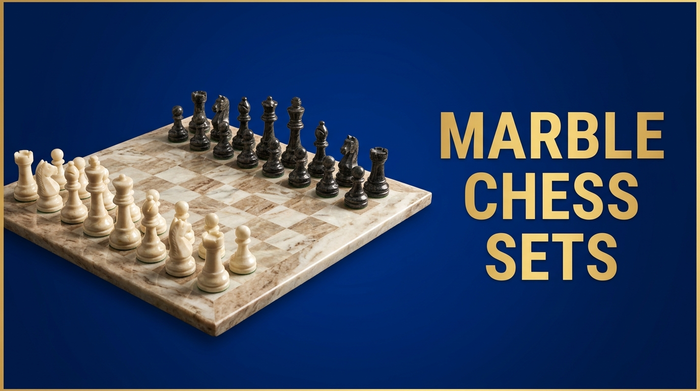Marble chess board and pieces guide from Sterling Chess