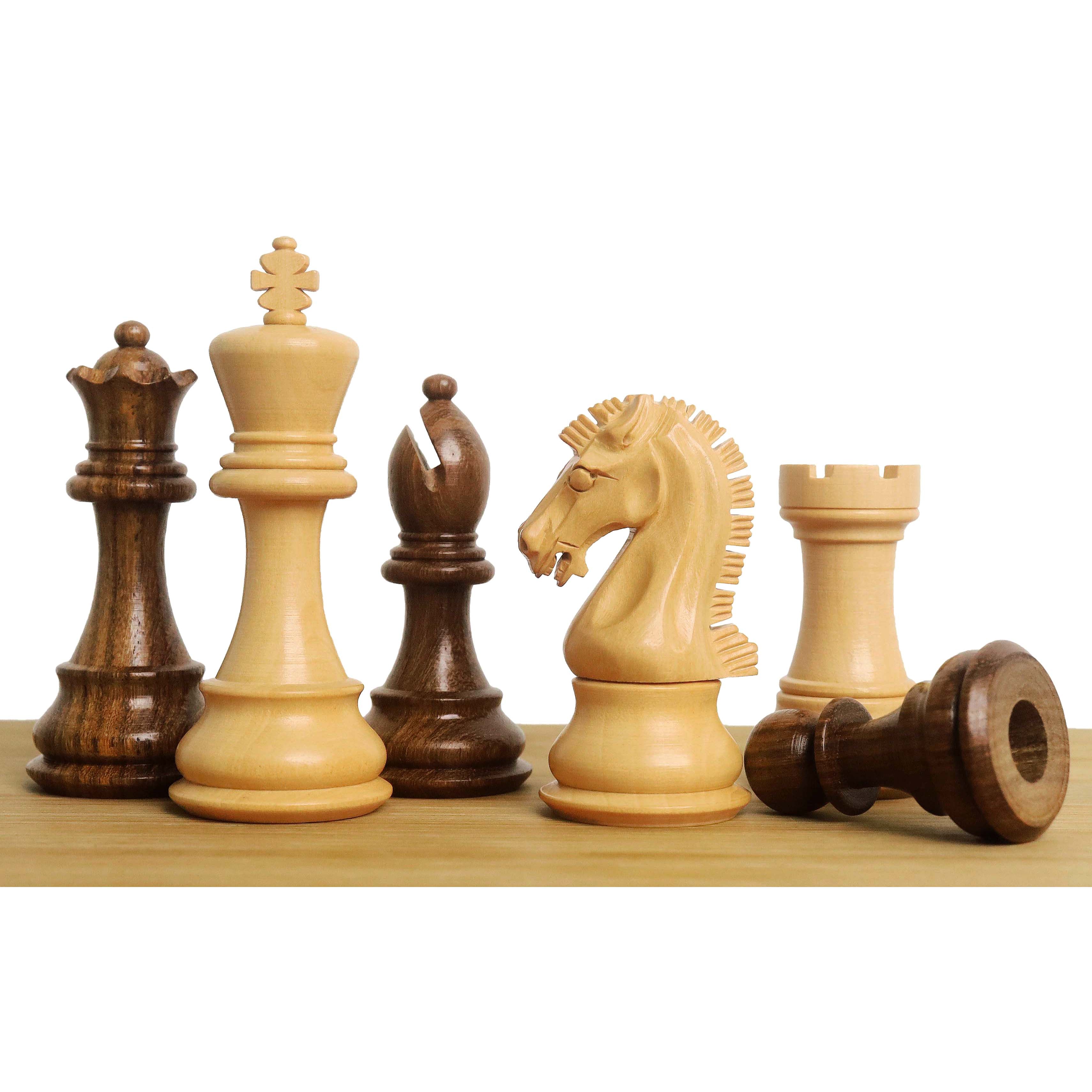 Craftsman Staunton Chessnut Air Sensor Compatible Golden Rosewood 77mm Chess Pieces