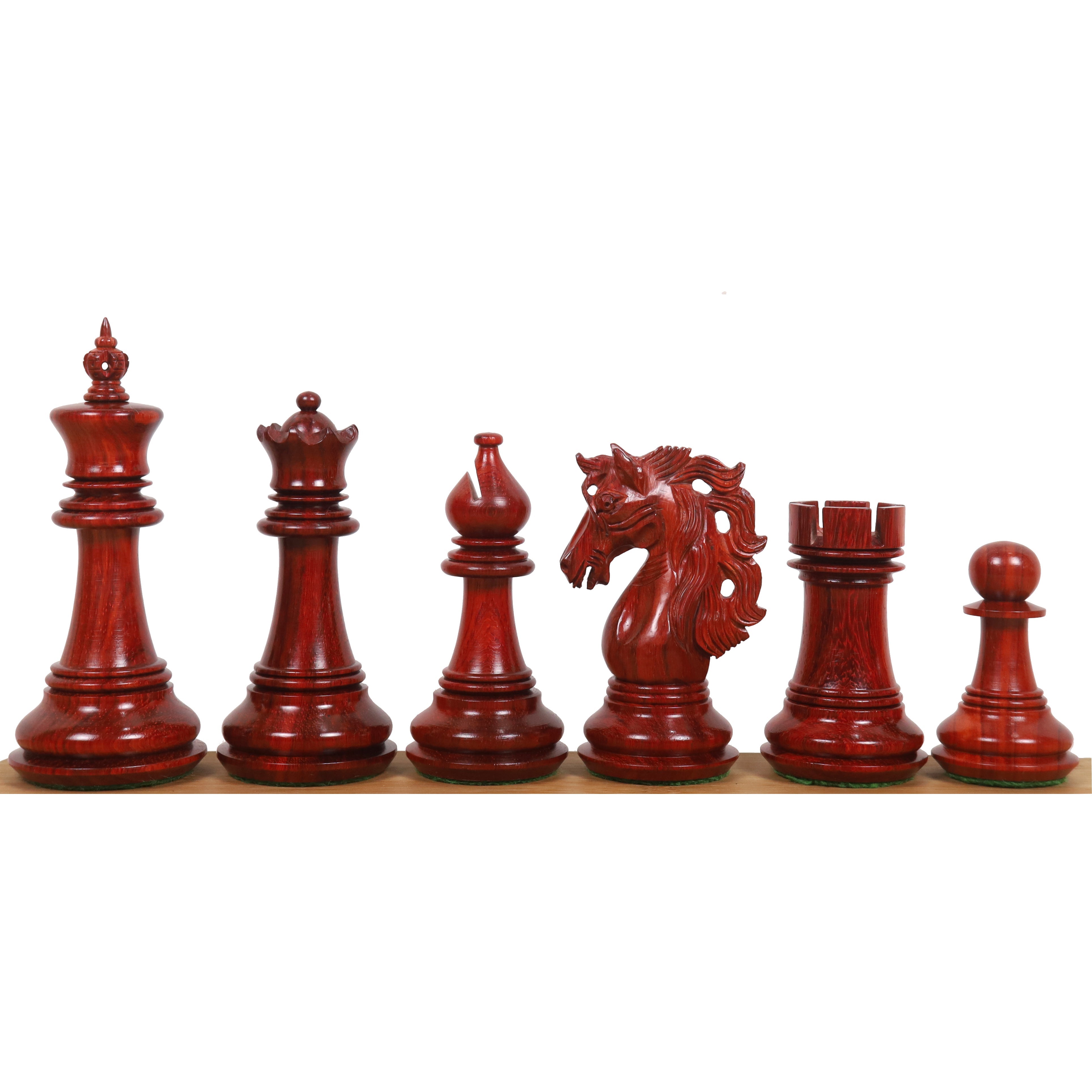 Spartacus Staunton chess pieces in bud rosewood, 117mm king