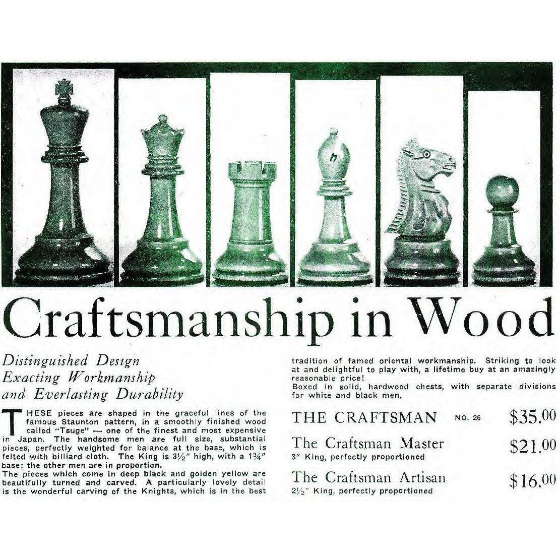 Ebonised Boxwood and Antiqued Boxwood chessmen, 92mm king