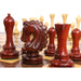 Avant Garde Staunton chess pieces in bud rosewood, 117mm king