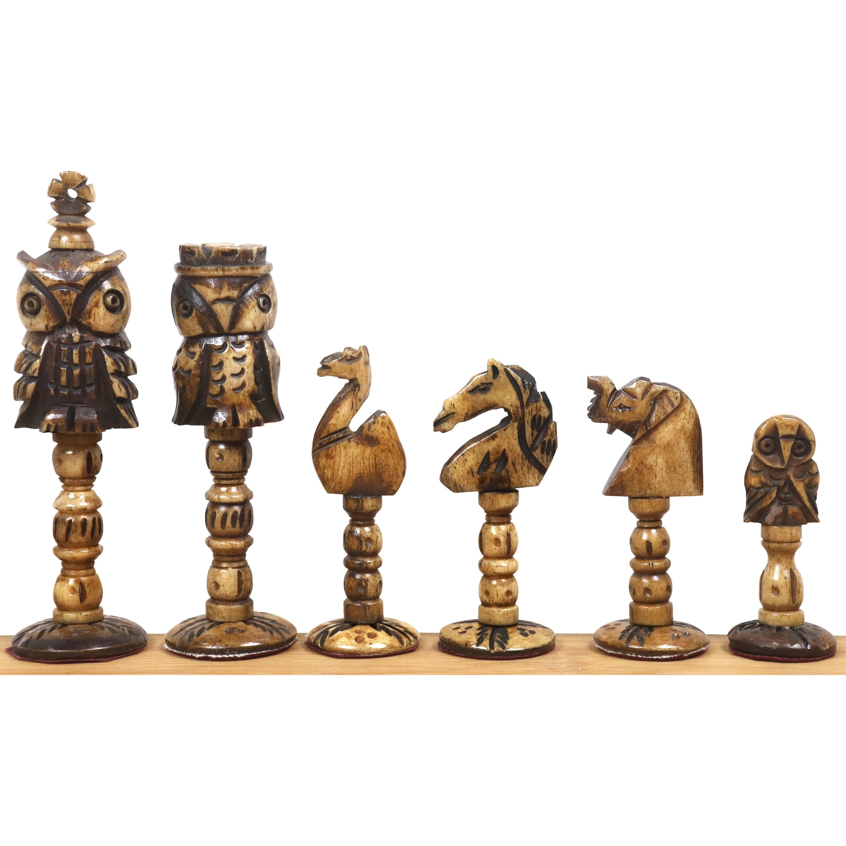 Animal Kingdom Camel Bone 101mm Chess Pieces