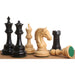 Tilted Knight Staunton chess pieces in ebony wood, 109mm king
