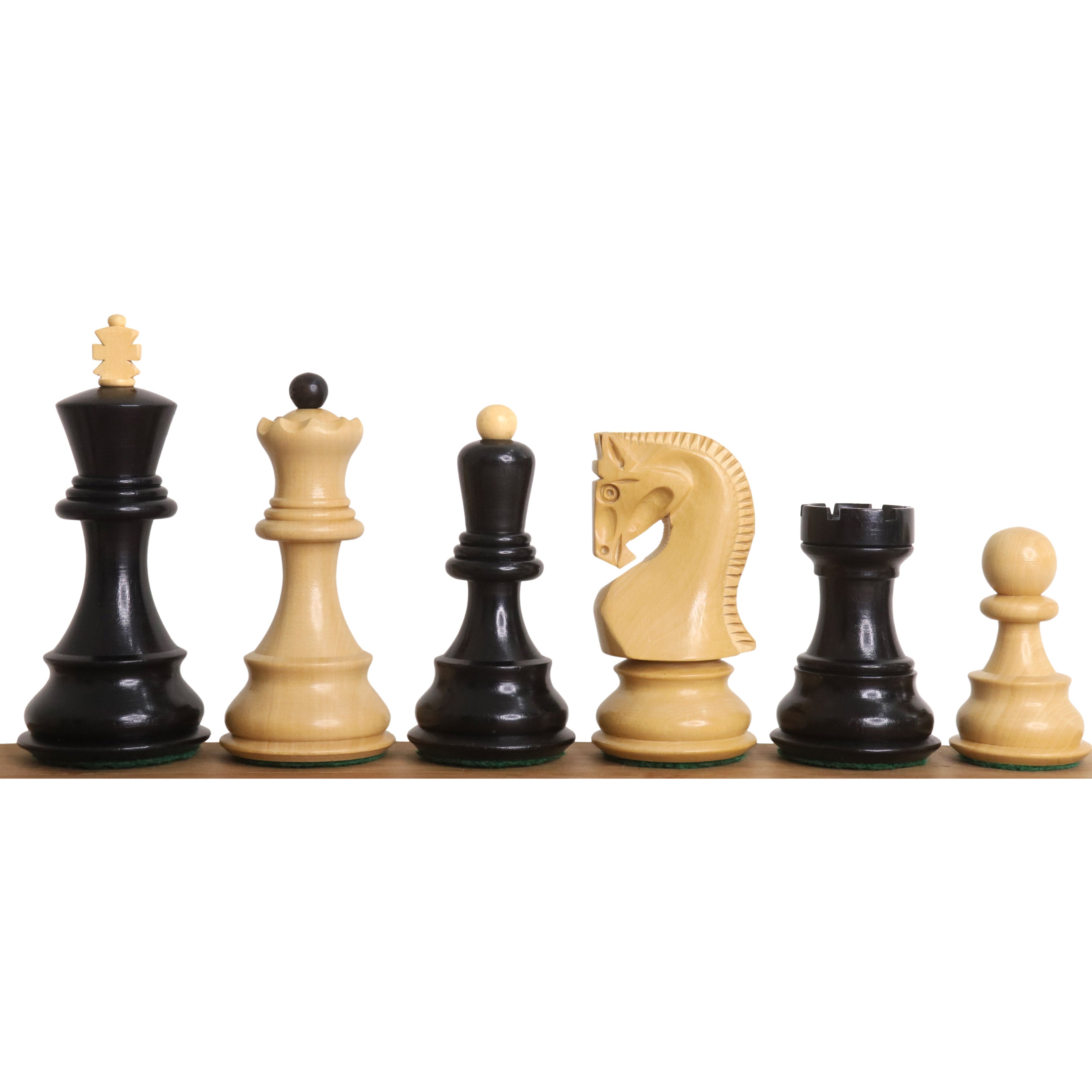 Ebony and boxwood Russian Zagreb 59 chessmen