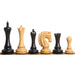 Avant Garde Staunton chess pieces in ebony wood, 117mm king