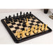 Ebonised Boxwood and Boxwood chessmen, 104mm king