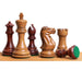Pro Staunton Mahogany Stained & Distress Antiqued Boxwood 105mm Chess Pieces