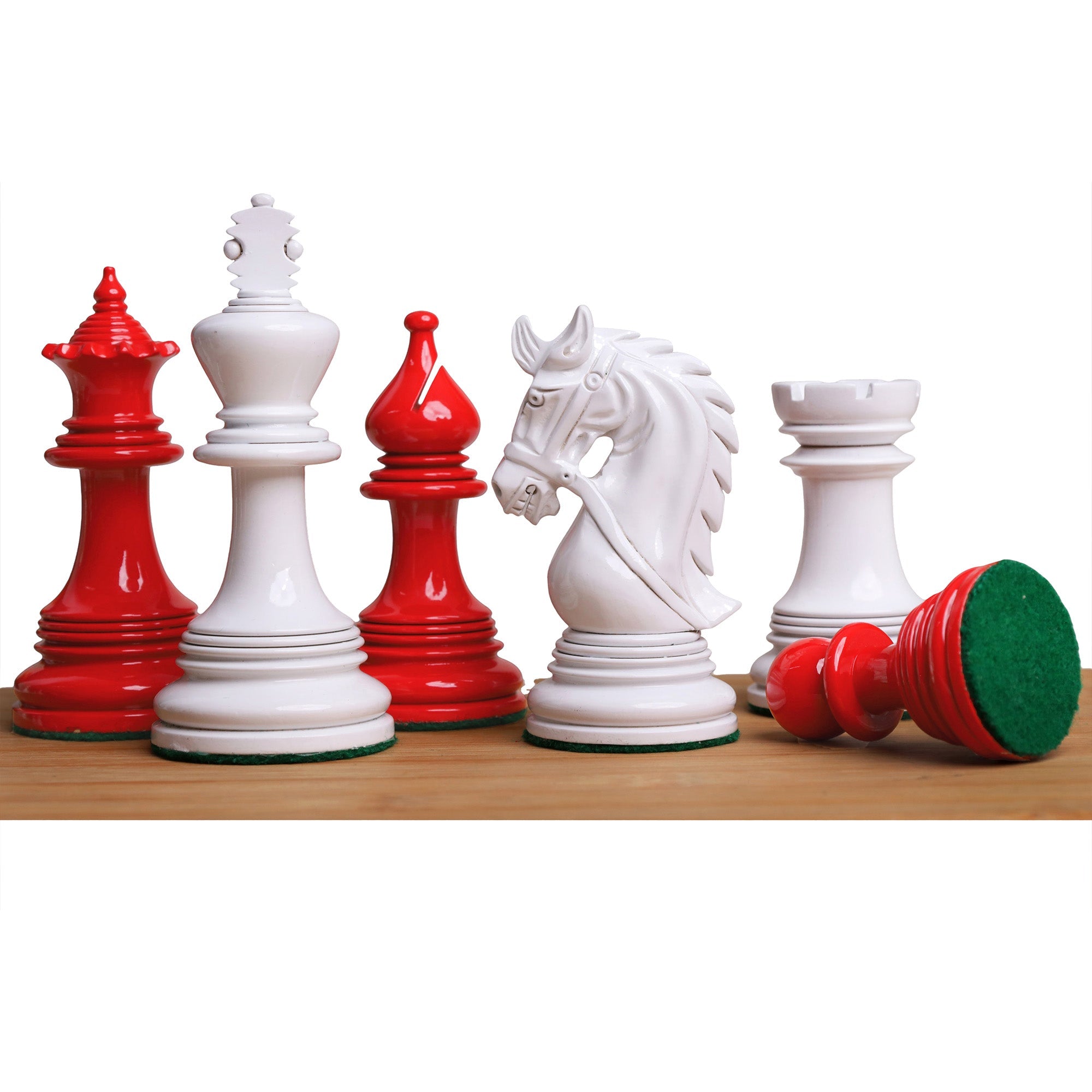 Napoleon Staunton Lacquered Boxwood 108mm Chess Pieces