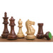 Golden rosewood and boxwood Fierce Knight Staunton chessmen