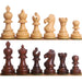 Rosewood chessmen with an 84mm king