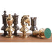 Metallic Grey and Gold chessmen with an 86mm king