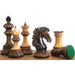 Alexandria Staunton Burnt Carving Lacquered Burnt Boxwood 111mm Chess Pieces