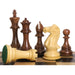 Jumbo Pro Staunton chess pieces in golden rosewood, 159mm king
