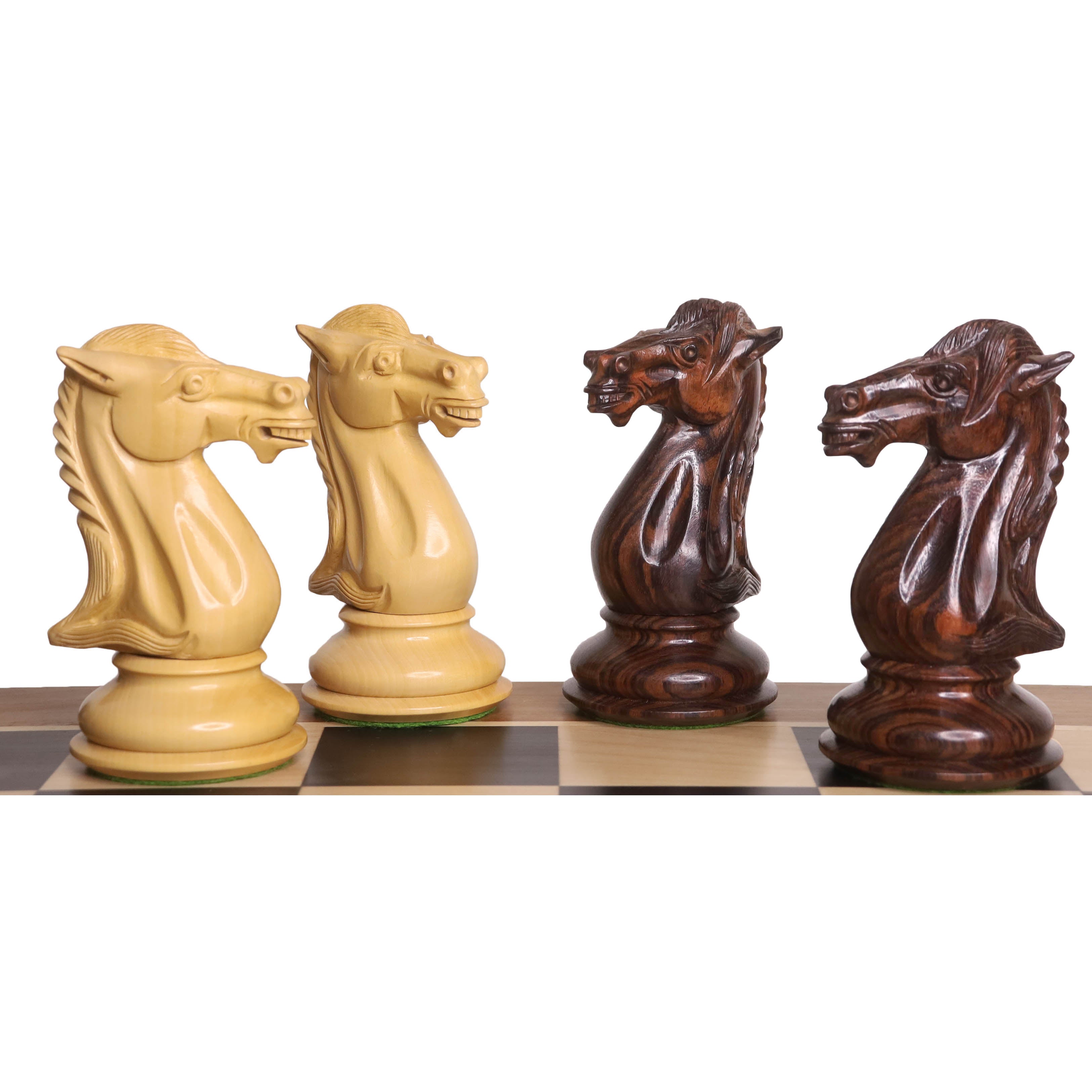 Mammoth Staunton chess pieces in rosewood, 156mm king