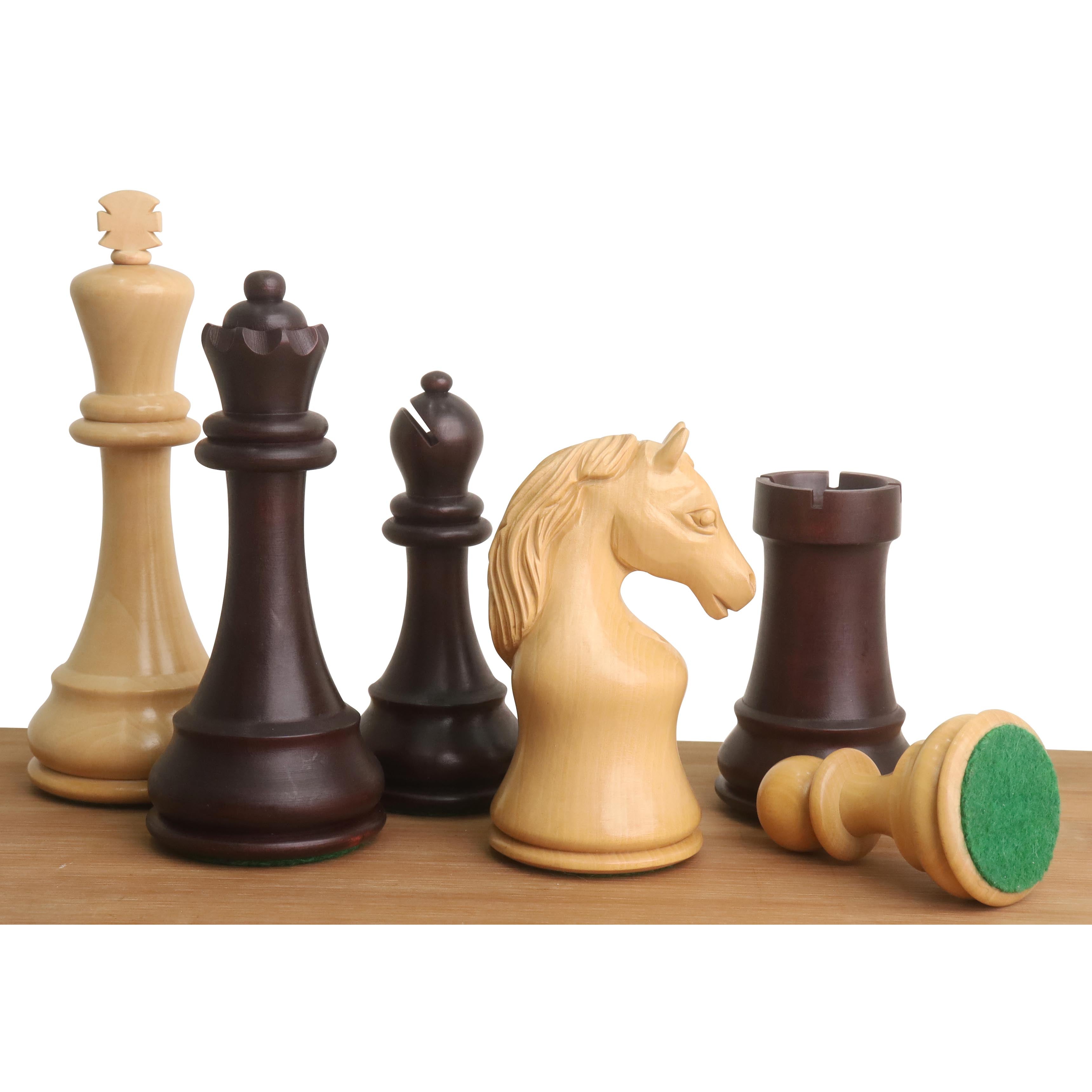 Piatigorsky Cup Reproduced Mahogany Stained 127mm Chess Pieces