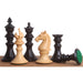 Ebony Wood chessmen with a 108mm king