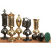 Giant Victorian Series Gold & Grey Brass Metal 152mm Chess Pieces