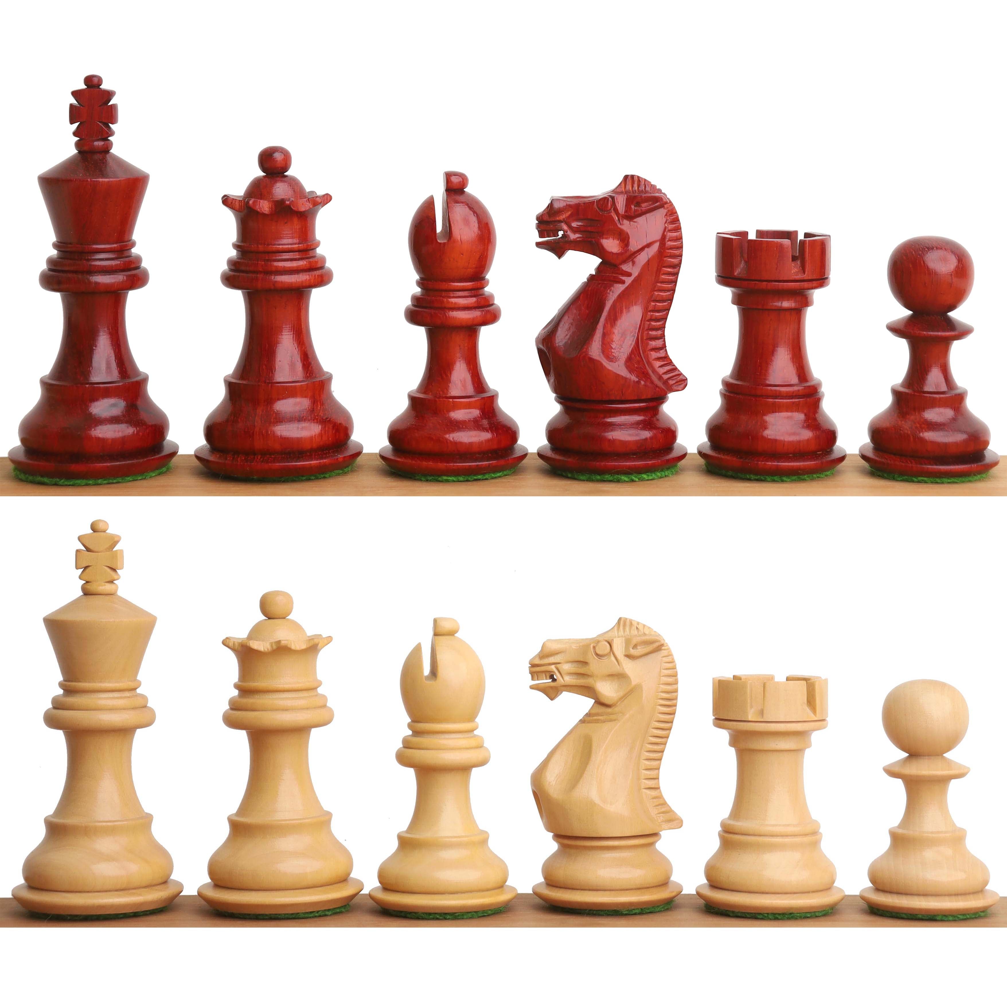 Pro Staunton Bud Rosewood 78mm Chess Pieces