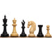 Bath Staunton chess pieces in ebony, 118mm king