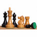 1972 Championship Fischer Spassky Ebony & Distress Antiqued Boxwood 97mm Chess Pieces
