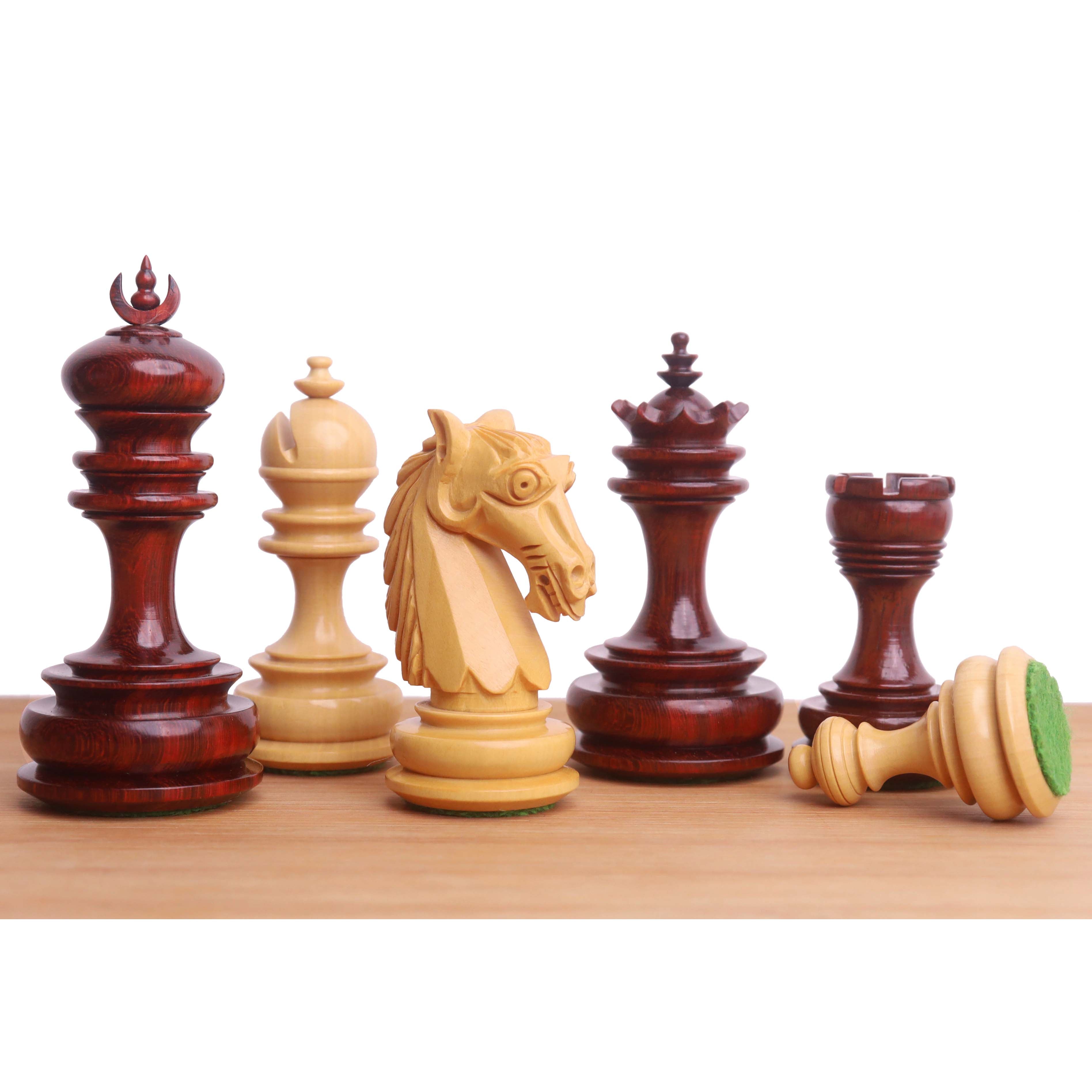 Moonlit Majesty Bud Rosewood 83mm Chess Pieces