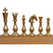 91mm king and matching chessmen in Metallic Grey and Metallic Gold