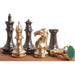 Metallic Gold and Grey chessmen with a 100mm king