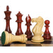 Jumbo Pro Staunton chess pieces in bud rosewood, 159mm king