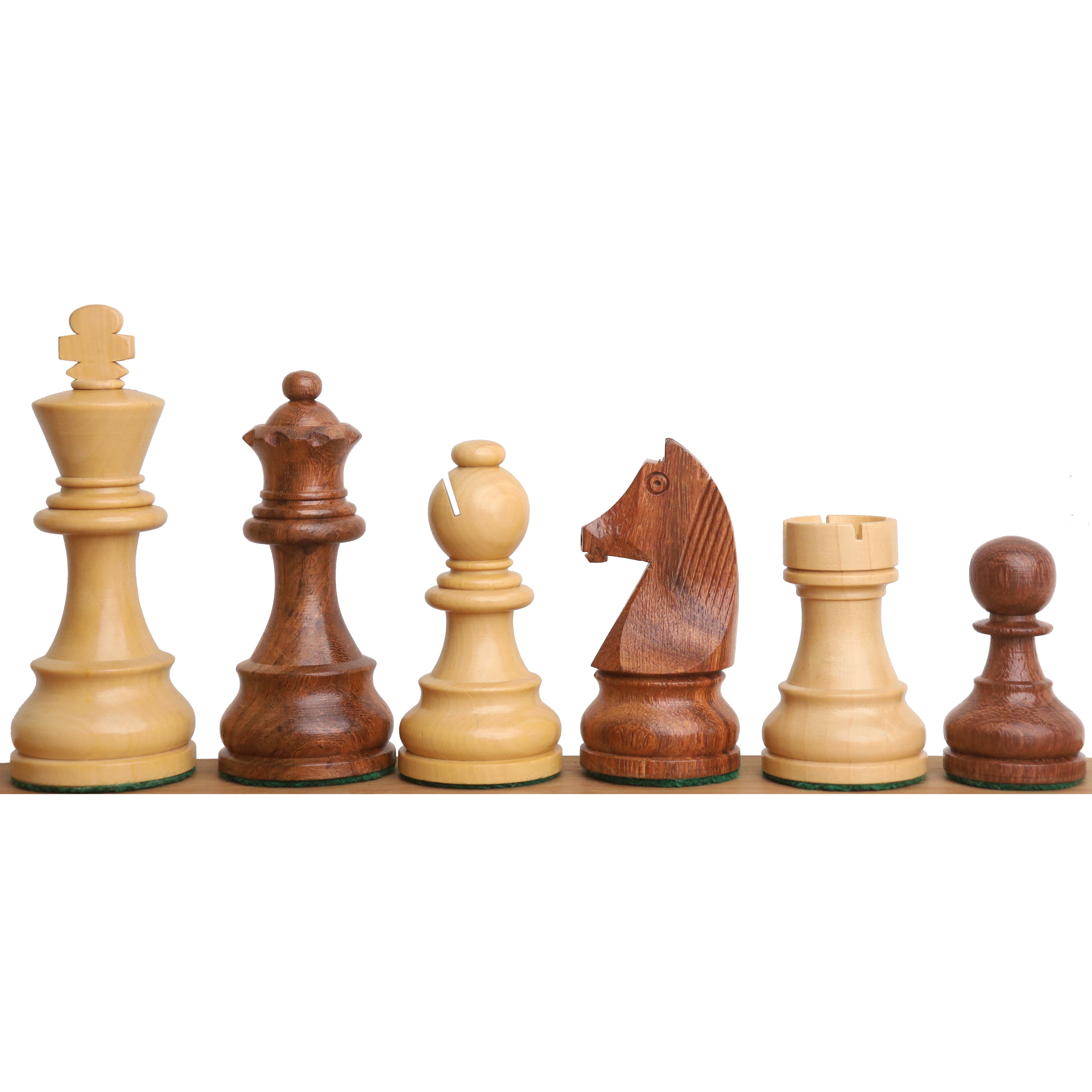 Sheesham chessmen with a 96mm king