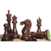 Mammoth Staunton chess pieces in rosewood, 156mm king