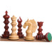 Bud Rosewood chessmen with a 115mm king
