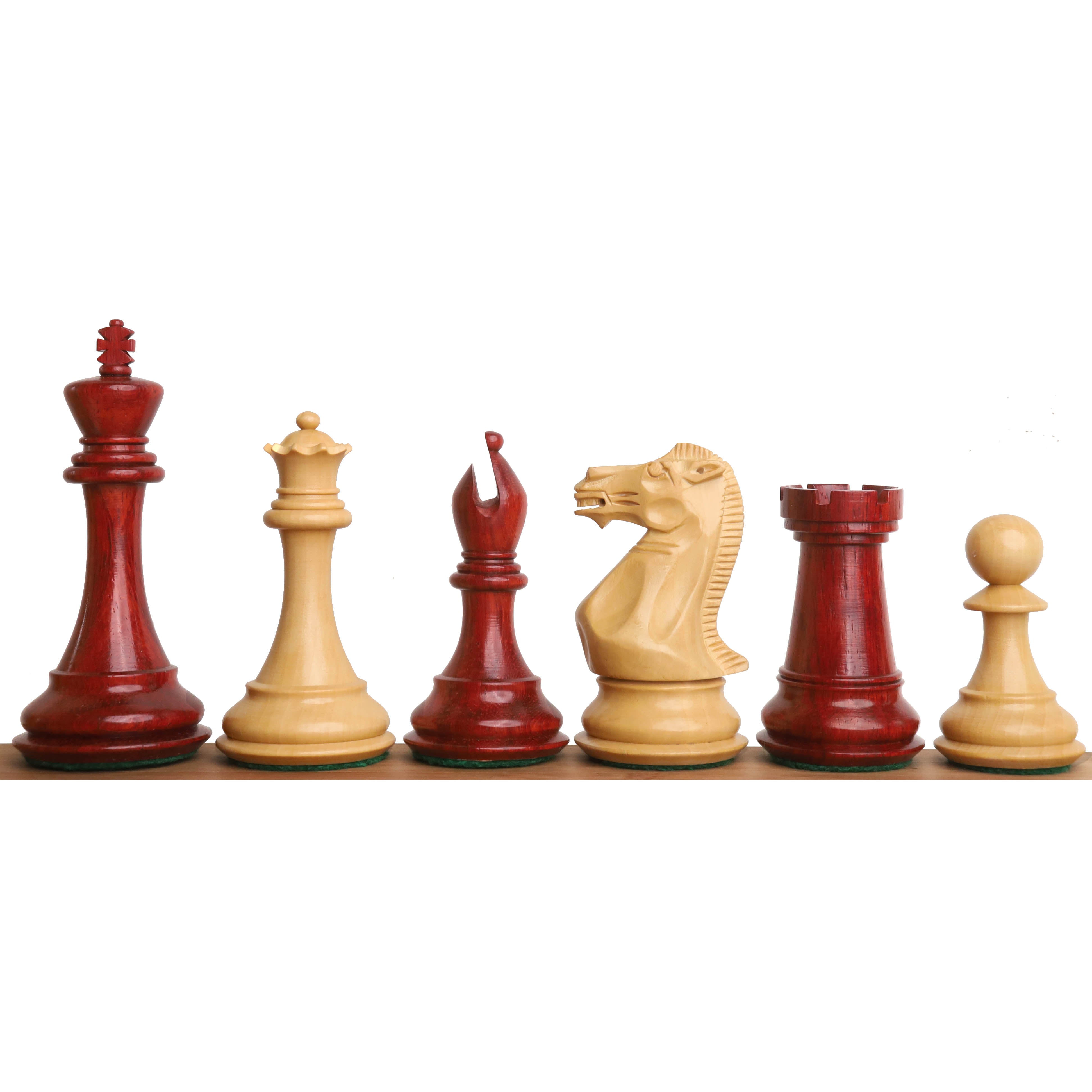 Sleek Staunton Bud Rosewood 102mm Chess Pieces