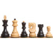 Ebonised Boxwood chessmen with a 78mm king