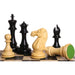 Mammoth Staunton chess pieces in ebony wood, 156mm king